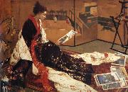 James Abbot McNeill Whistler Caprice in Purple and Gold painting